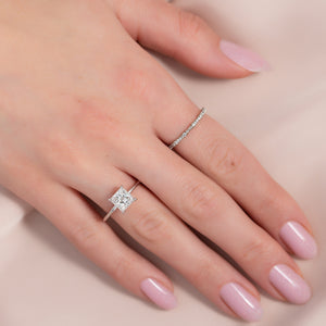 The Ashley Set With A 1 Carat Princess Lab Diamond