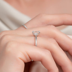 The Ashley Set With A 1 Carat Princess Lab Diamond