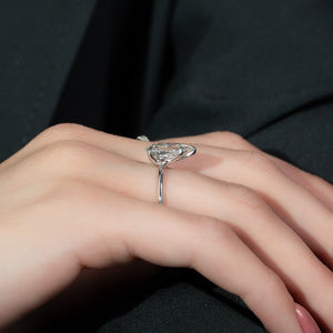 The Ashley Set With A 1 Carat Pear Lab Diamond