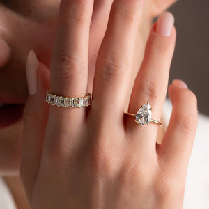 The Ashley Set With A 1 Carat Pear Lab Diamond