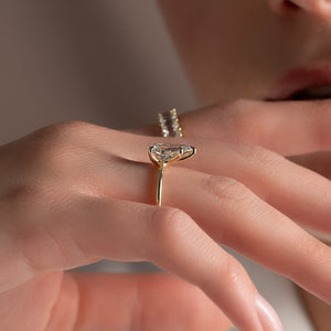 The Ashley Set With A 1 Carat Pear Lab Diamond