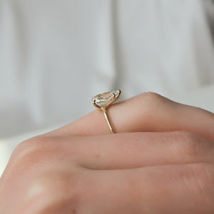The Ashley Set With A 1 Carat Pear Lab Diamond