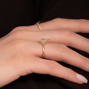 The Ashley Set With A 1 Carat Pear Lab Diamond
