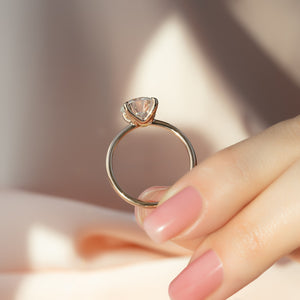 The Ashley Set With A 1 Carat Round Lab Diamond