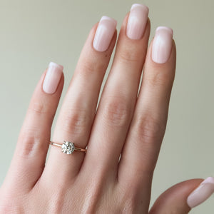 The Ashley Set With A 1 Carat Round Lab Diamond