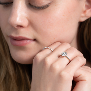 The Ashley Set With A 3 Carat Round Lab Diamond