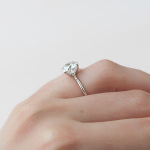 The Ashley Set With A 3 Carat Round Lab Diamond