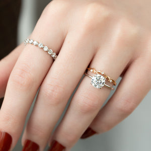The Ashley Set With A 3 Carat Round Lab Diamond