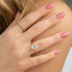 The Ashley Set With A 1 Carat Round Lab Diamond