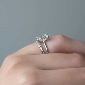 The Ashley Set With A 1 Carat Radiant Lab Diamond