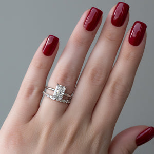 The Ashley Set With A 1 Carat Radiant Lab Diamond
