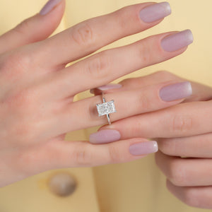 The Ashley Set With A 1 Carat Radiant Lab Diamond