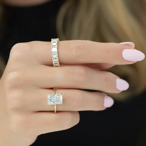The Ashley Set With A 1 Carat Radiant Lab Diamond