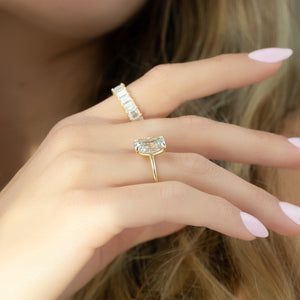 The Ashley Set With A 1 Carat Radiant Lab Diamond