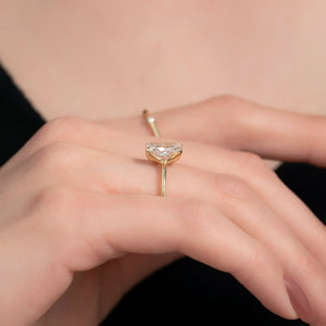 The Ashley Set With A 1 Carat Radiant Lab Diamond