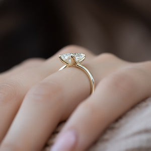 The Ashley Set With A 1 Carat Radiant Lab Diamond