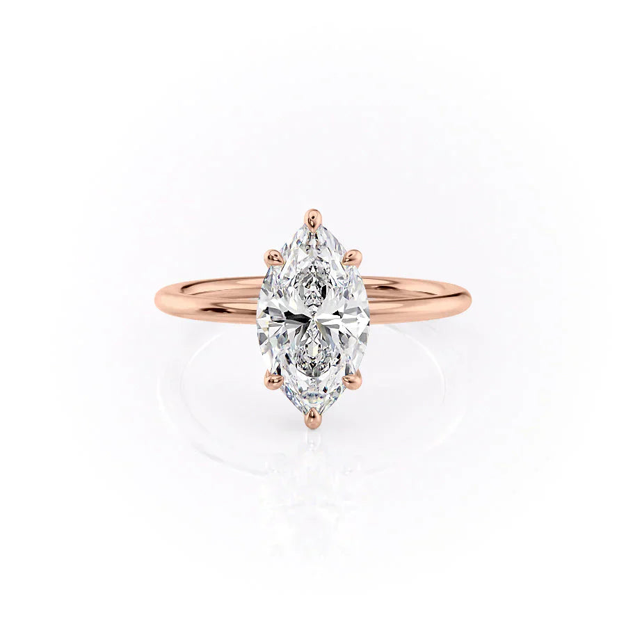 The Ashley Set With A 2.5 Carat Marquise Moissanite