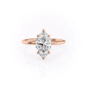 The Ashley Set With A 1.5 Carat Marquise Lab Diamond