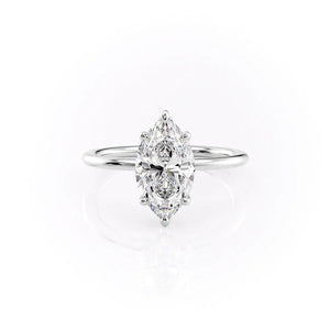 The Ashley Set With A 4.5 Carat Marquise Moissanite