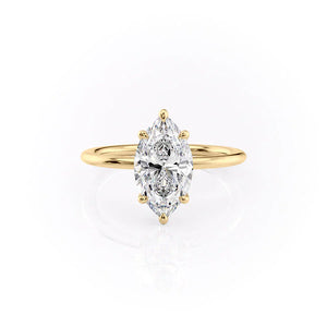 The Ashley Set With A 1 Carat Marquise Moissanite