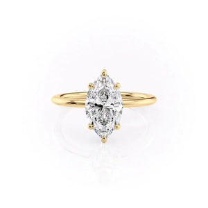 The Ashley Set With A 1.5 Carat Marquise Lab Diamond