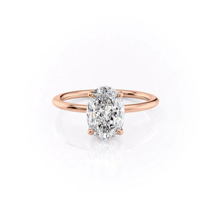 The Ashley Set With A 2.5 Carat Oval Moissanite