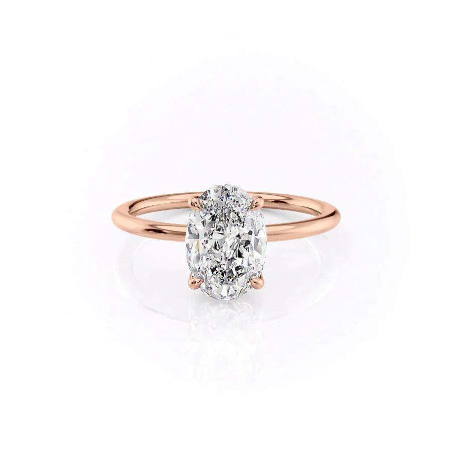 The Ashley Set With A 1 Carat Oval Lab Diamond