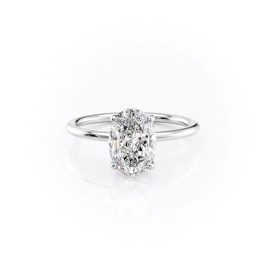 The Ashley Set With A 1 Carat Oval Lab Diamond