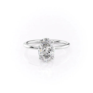 The Ashley Set With A 1 Carat Oval Moissanite
