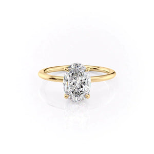 The Ashley Set With A 2.5 Carat Oval Moissanite