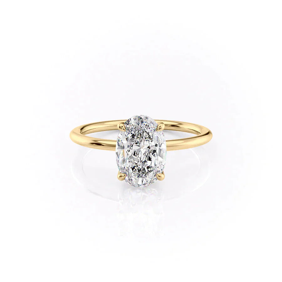 The Ashley Set With A 3 Carat Oval Lab Diamond
