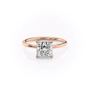 The Ashley Set With A 2.5 Carat Princess Lab Diamond