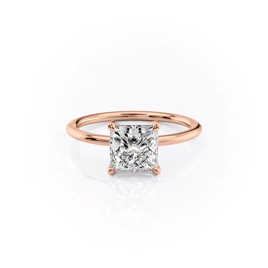 The Ashley Set With A 3.5 Carat Princess Moissanite