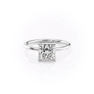 The Ashley Set With A 2.5 Carat Princess Moissanite