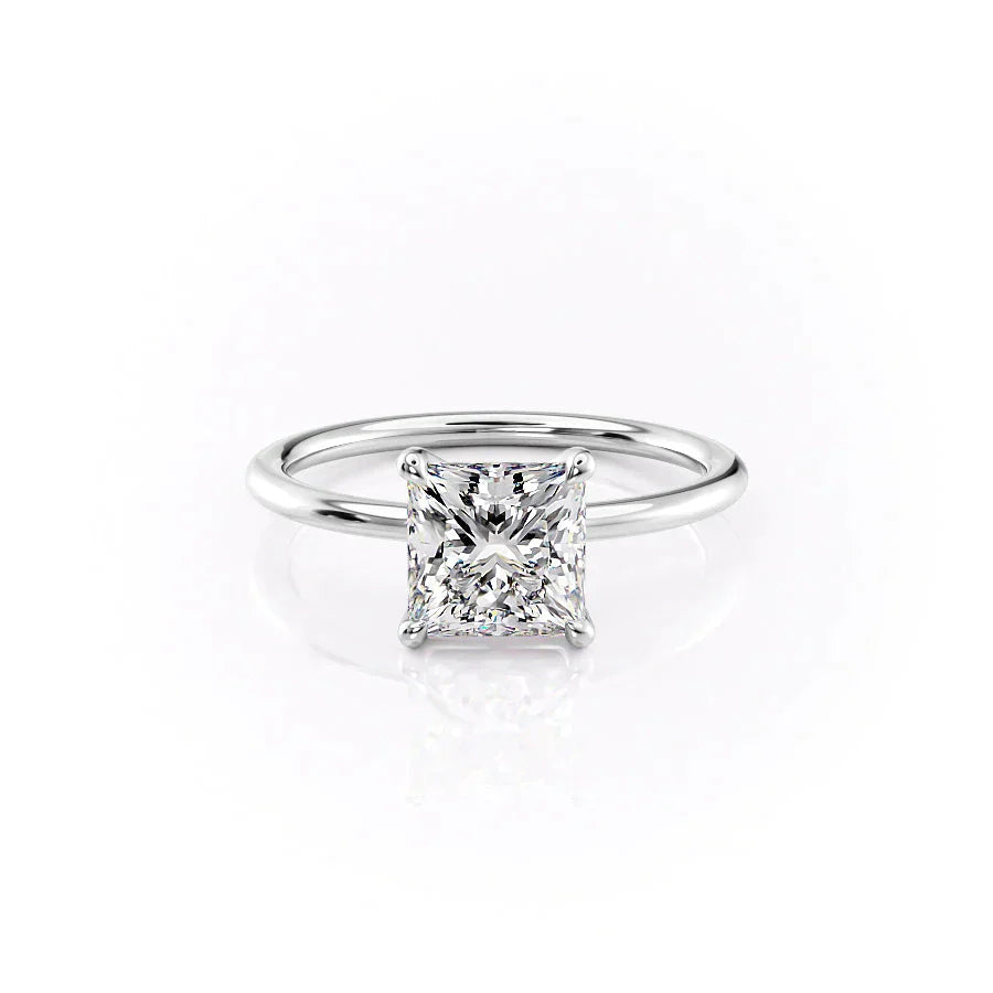 The Ashley Set With A 3 Carat Princess Lab Diamond