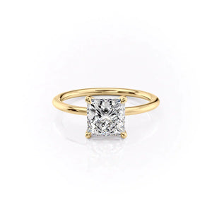 The Ashley Set With A 2 Carat Princess Lab Diamond