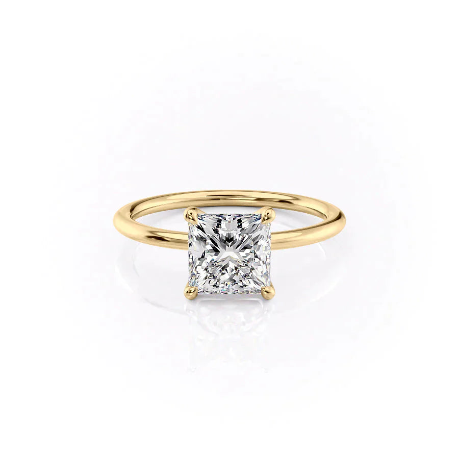 The Ashley Set With A 1 Carat Princess Lab Diamond