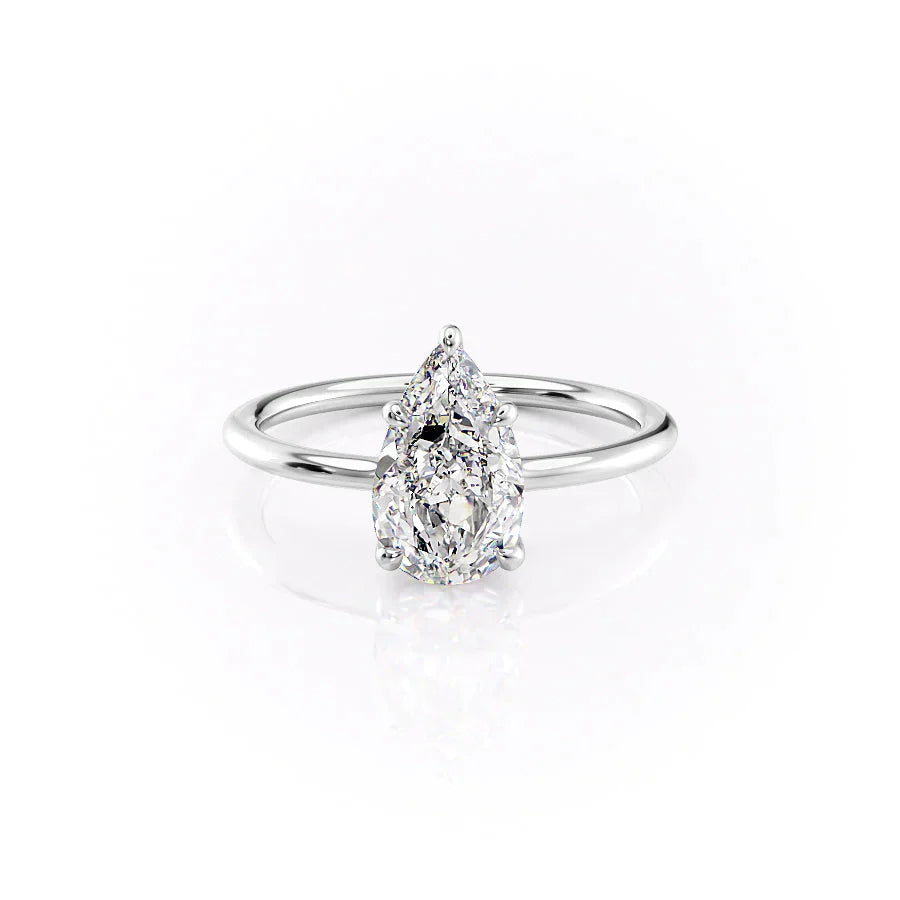 The Ashley Set With A 2.5 Carat Pear Lab Diamond