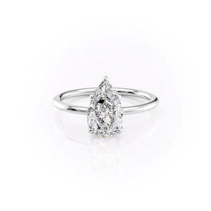 The Ashley Set With A 2 Carat Pear Lab Diamond