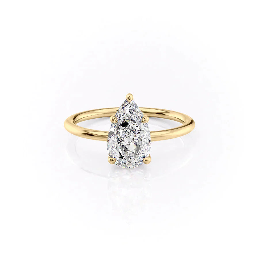 The Ashley Set With A 1.5 Carat Pear Lab Diamond