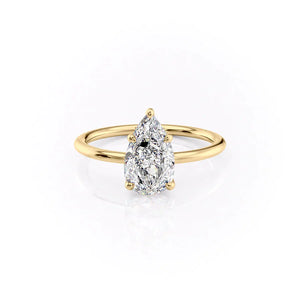 The Ashley Set With A 1.5 Carat Pear Lab Diamond