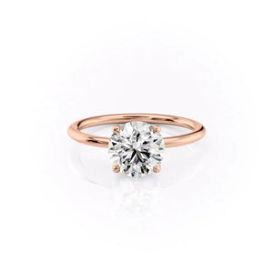 The Ashley Set With A 3 Carat Round Lab Diamond