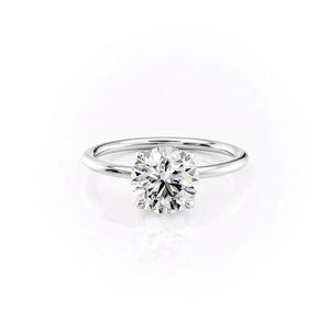 The Ashley Set With A 2.5 Carat Round Lab Diamond