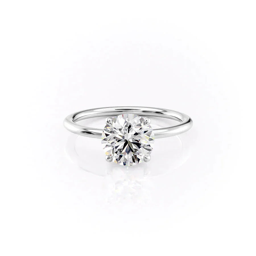 The Ashley Set With A 1 Carat Round Moissanite