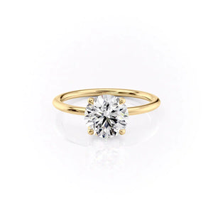 The Ashley Set With A 3 Carat Round Lab Diamond