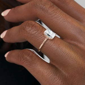 The Ashley Set With A 1.5 Carat Radiant Moissanite