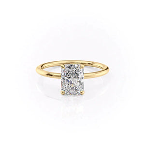 The Ashley Set With A 2.5 Carat Radiant Lab Diamond