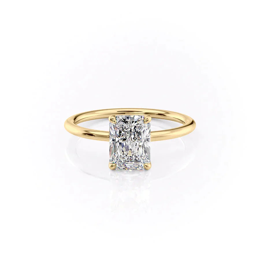 The Ashley Set With A 3.5 Carat Radiant Moissanite
