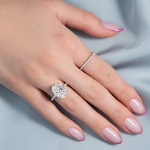 The Pave Ashley Set With A 2 Carat Oval Lab Diamond