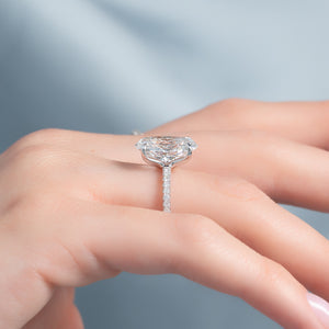 The Pave Ashley Set With A 2 Carat Oval Lab Diamond